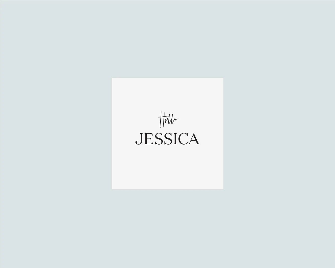 Place card - White square