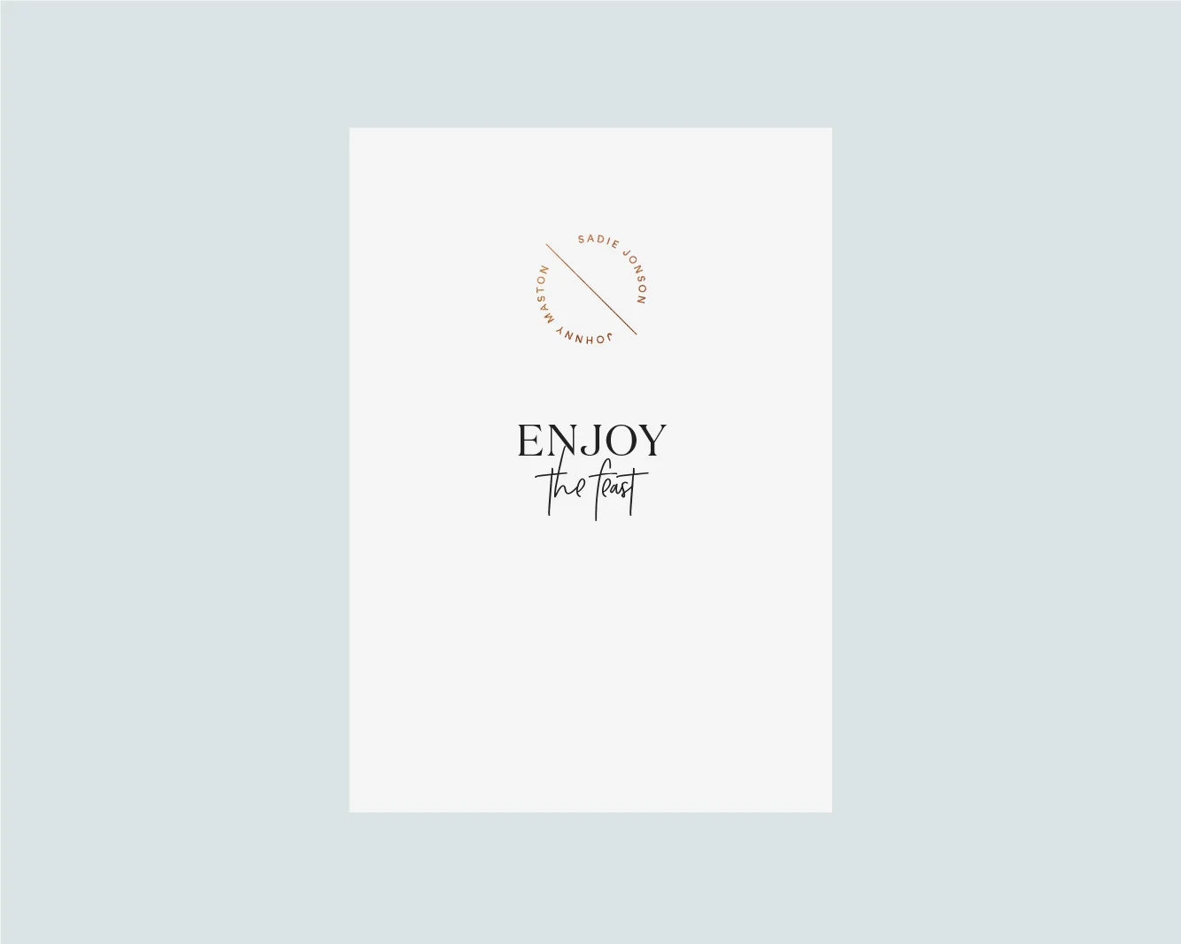 Menu front - A5
