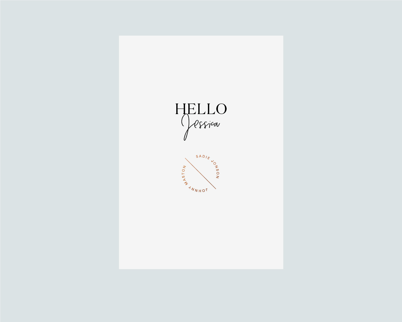 Personalised menu - White A5