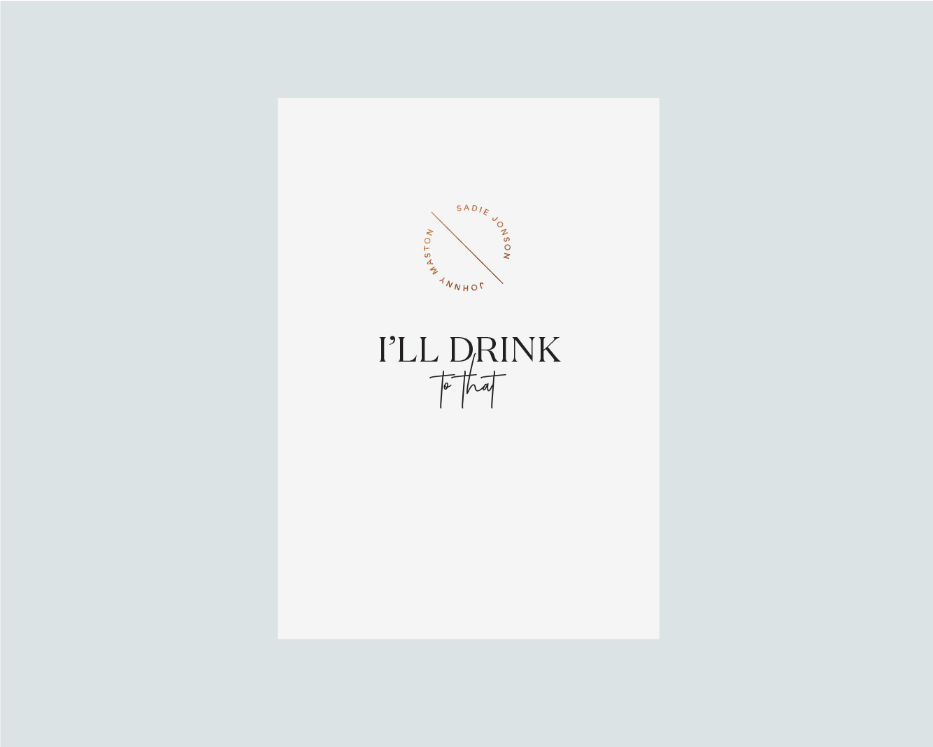 Drinks menu front - White