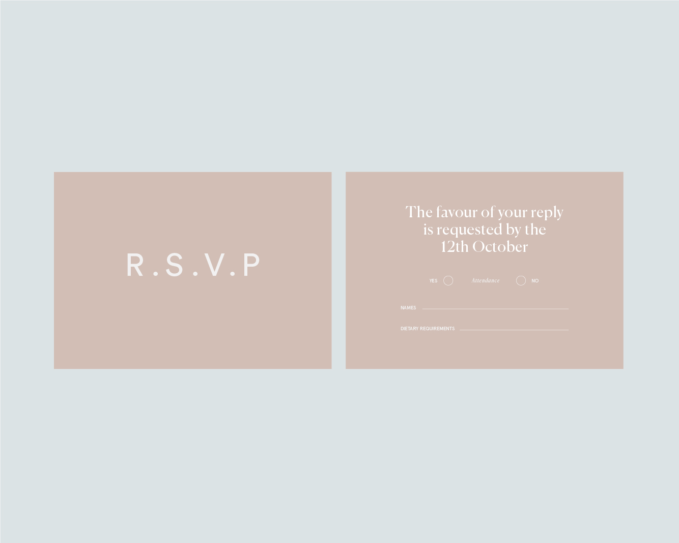 RSVP support card - A6