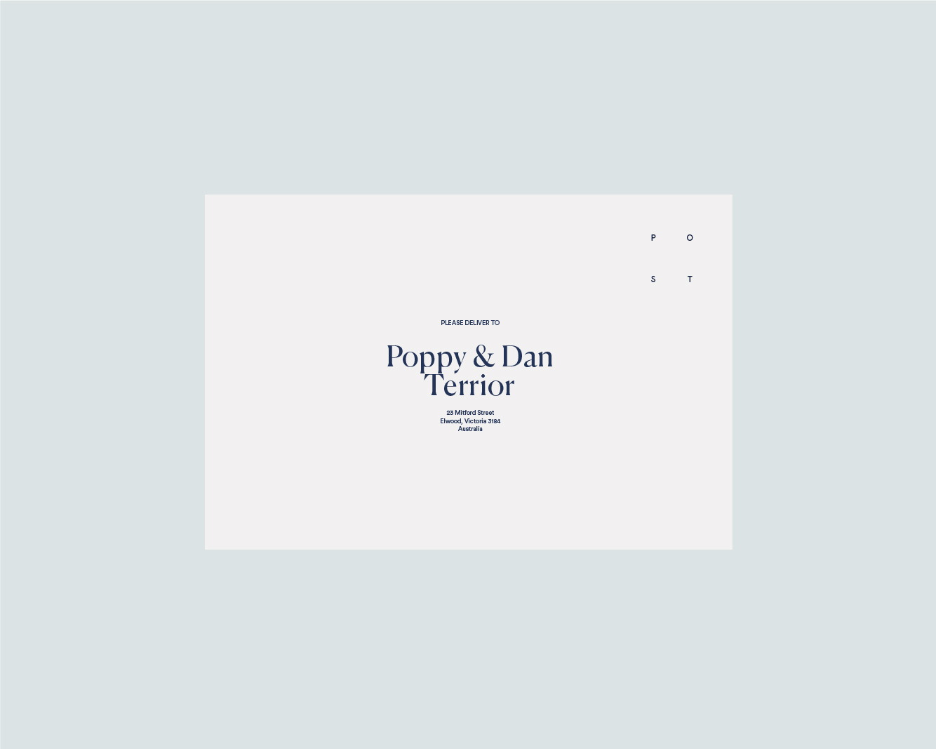Personalised addressed envelopes - front