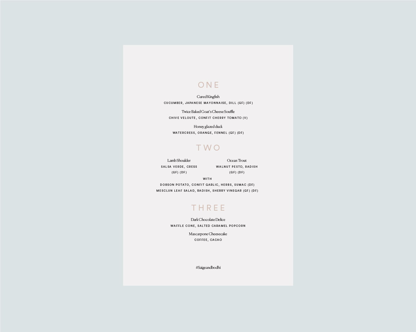 Menu back - A5