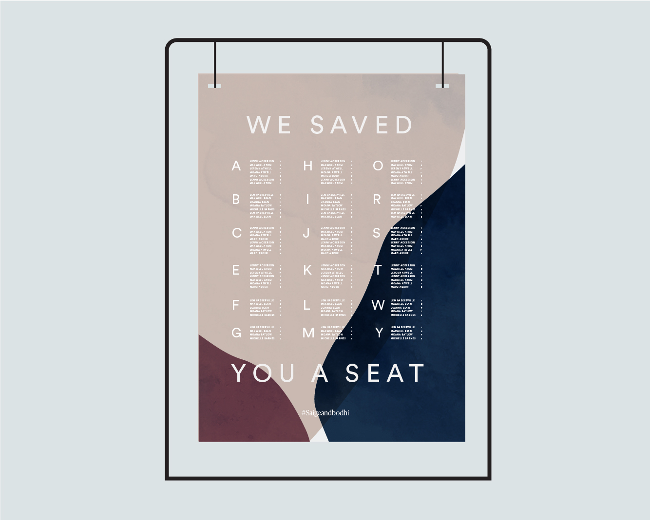 Seating chart - Option 1