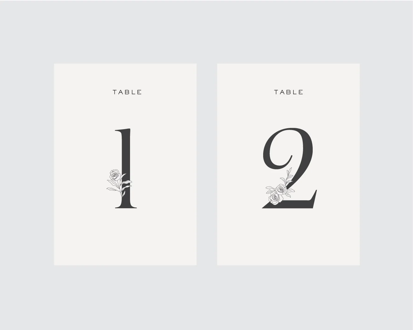 Table numbers