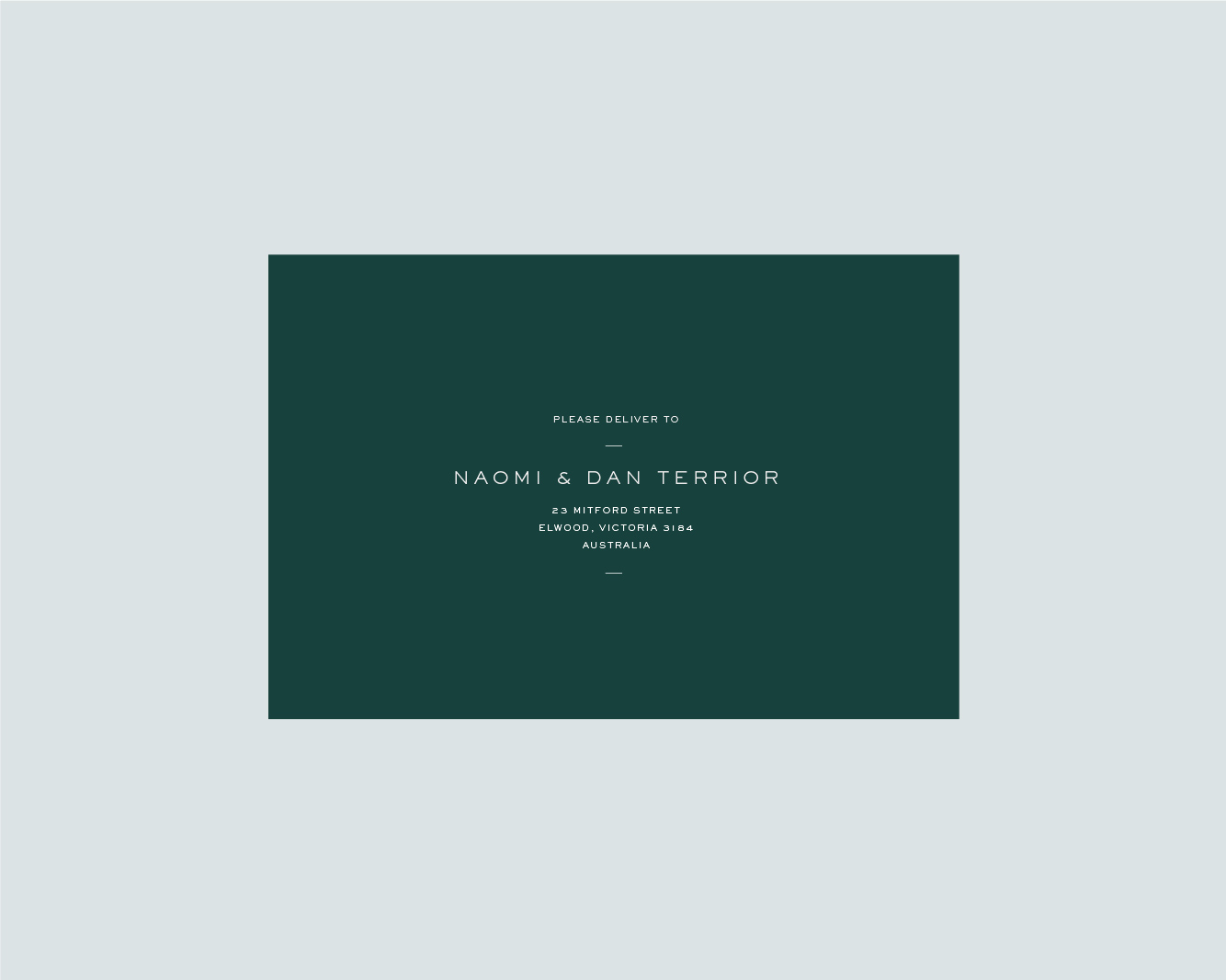 Addressed envelopes - Front