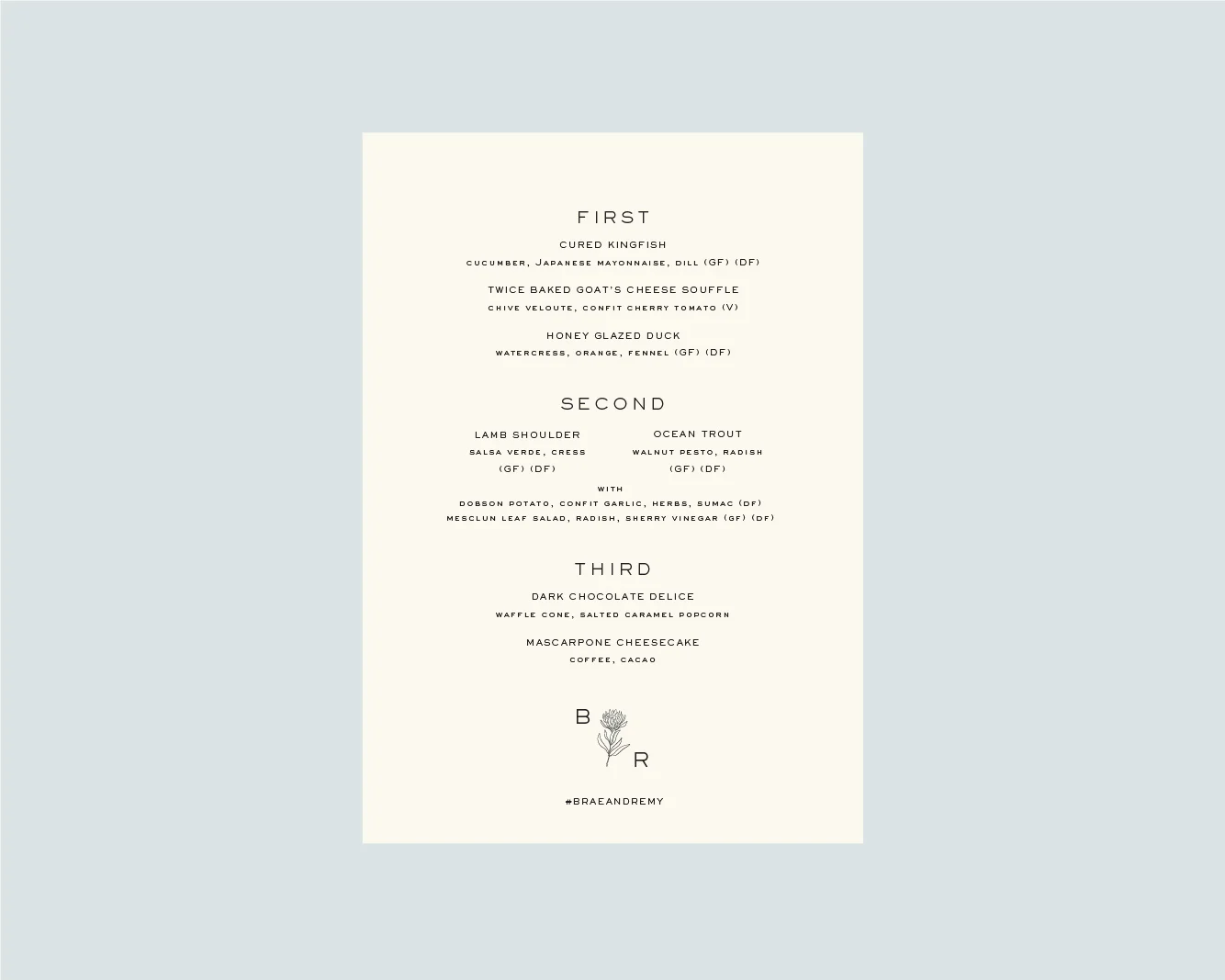 Menu back - A5
