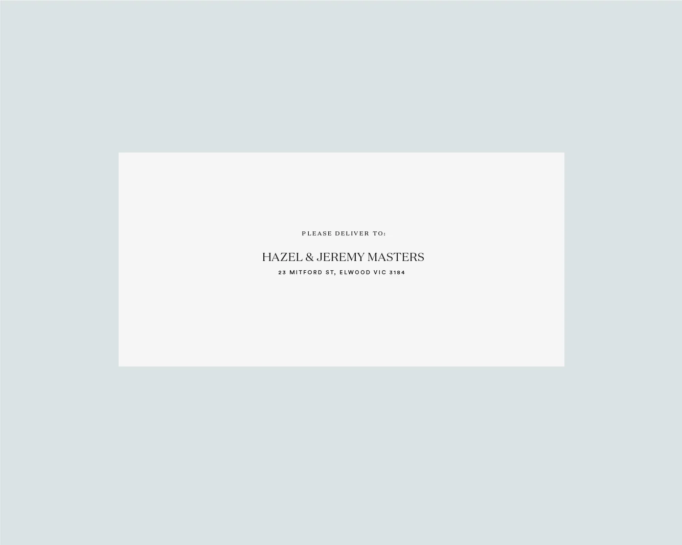 Branded envelope - back