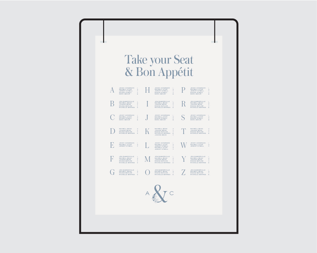 Seating chart - Option 1