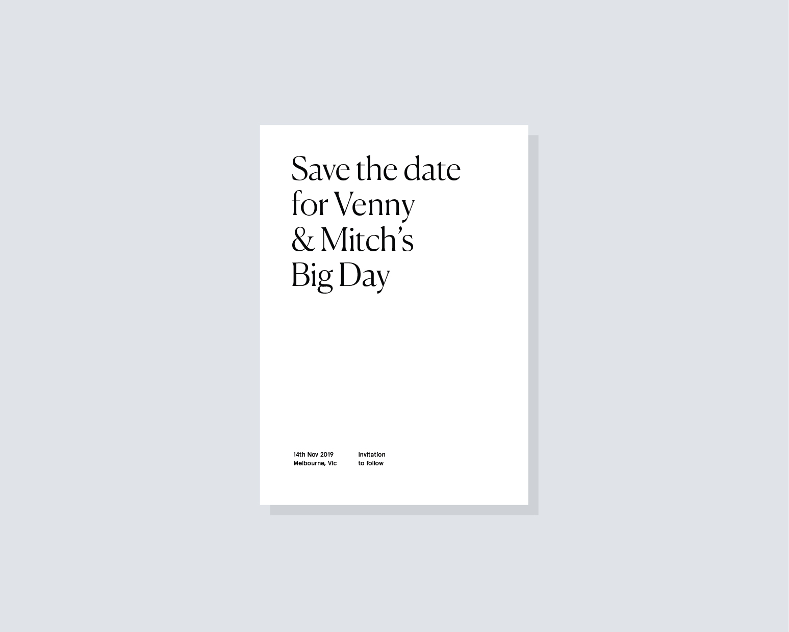 Save the Date 2 - 120 x 180mm