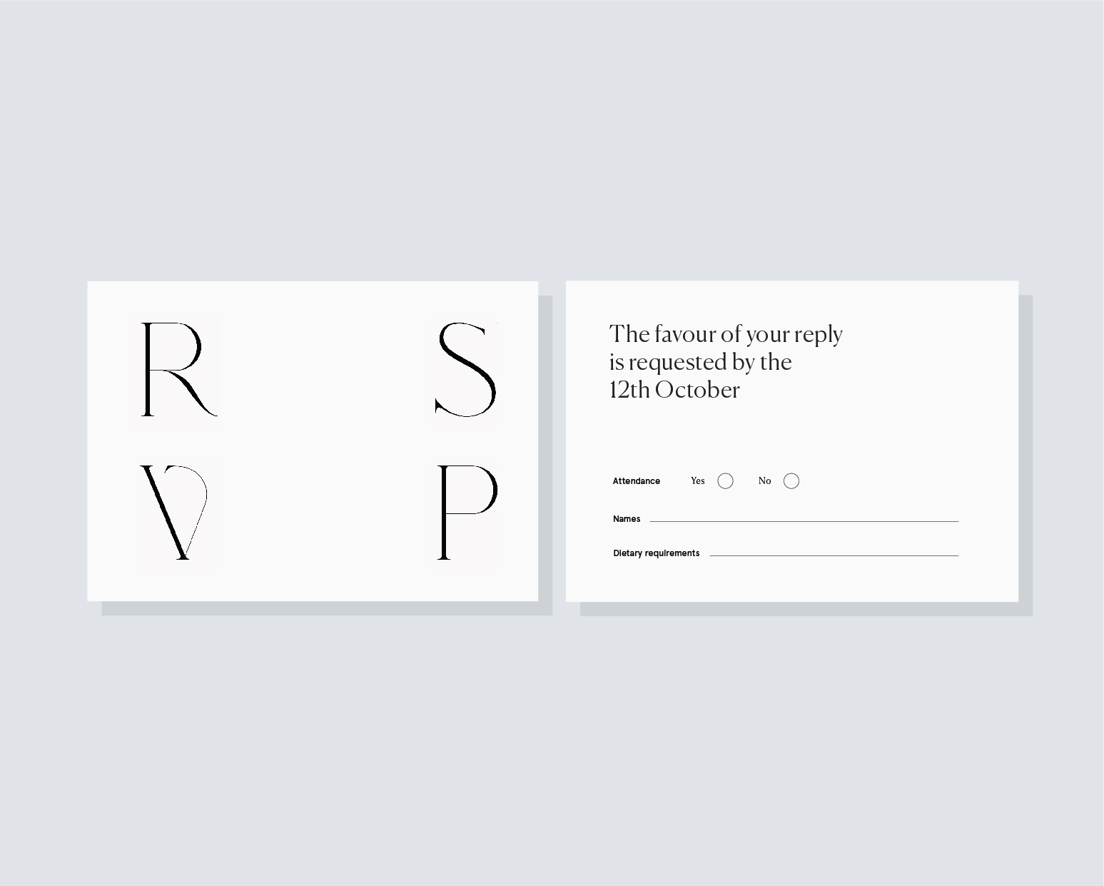 RSVP support card - A6