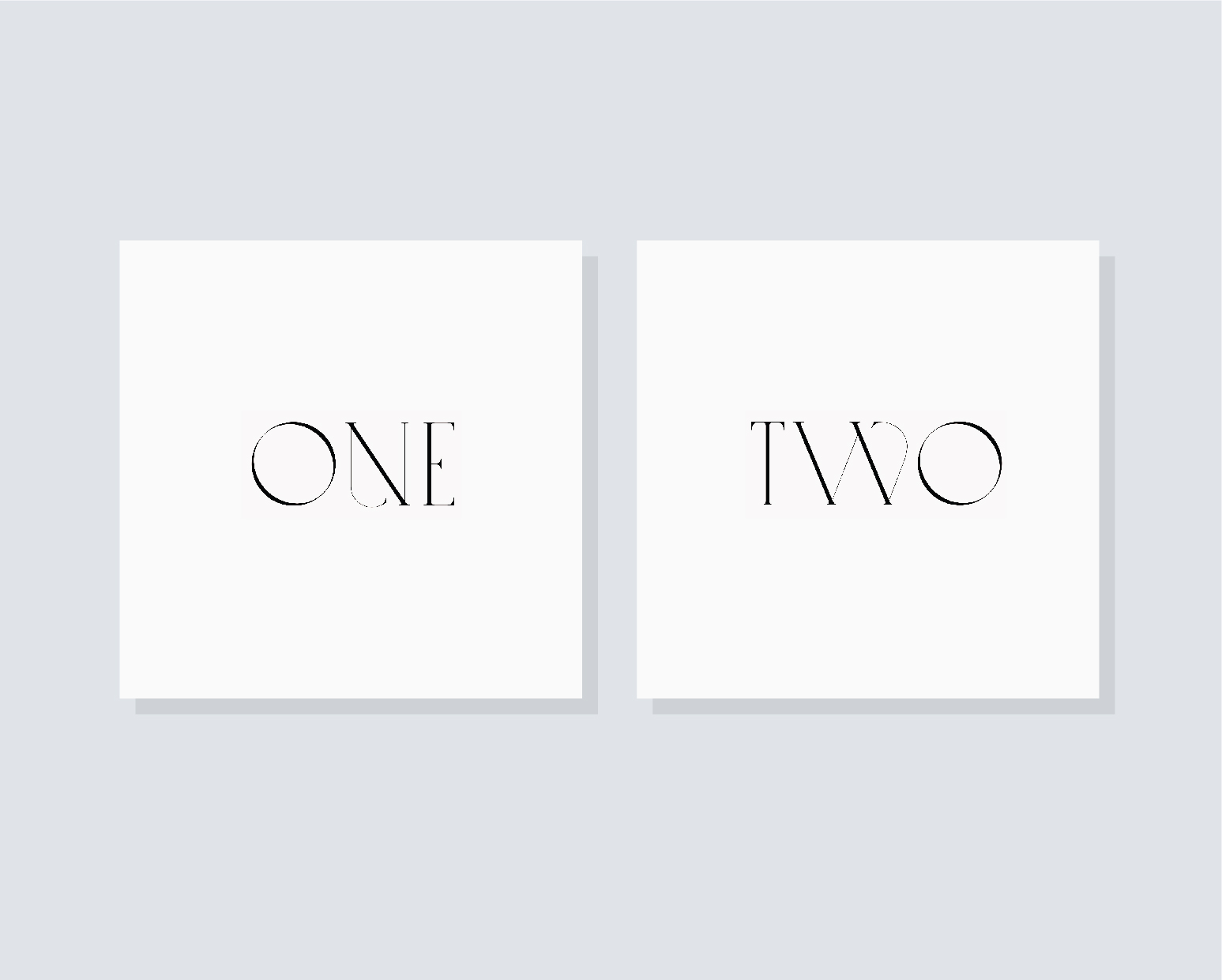 Table numbers 1 - square