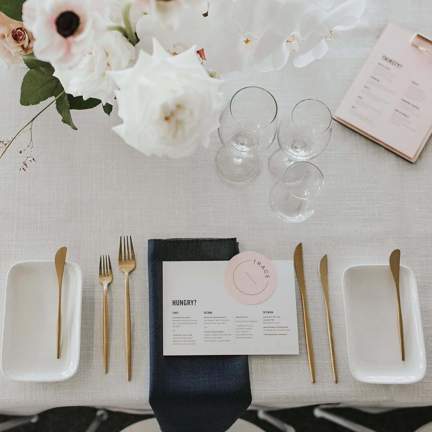 Hungry? Place cards replicating Samantha and Daniel&rsquo;s wedding monogram on top of a simple and modern menu ✨ 
-
Design @jemandi_designs 
Incredible Styling and concept direction @the_eventurer 
Blooms @ivy_and_eve_flowers 
Image @smokey_oscar 
-
#realwedding #modernwedding #jemandi #weddingdesign #menudesign #weddingmenu #personalisedmenu #roundplacecard #luxewedding #melbournewedding 
#weddingbranding #wedding #customdesign #bespokedesign #customwedding #weddingstationery #onthedaydetails