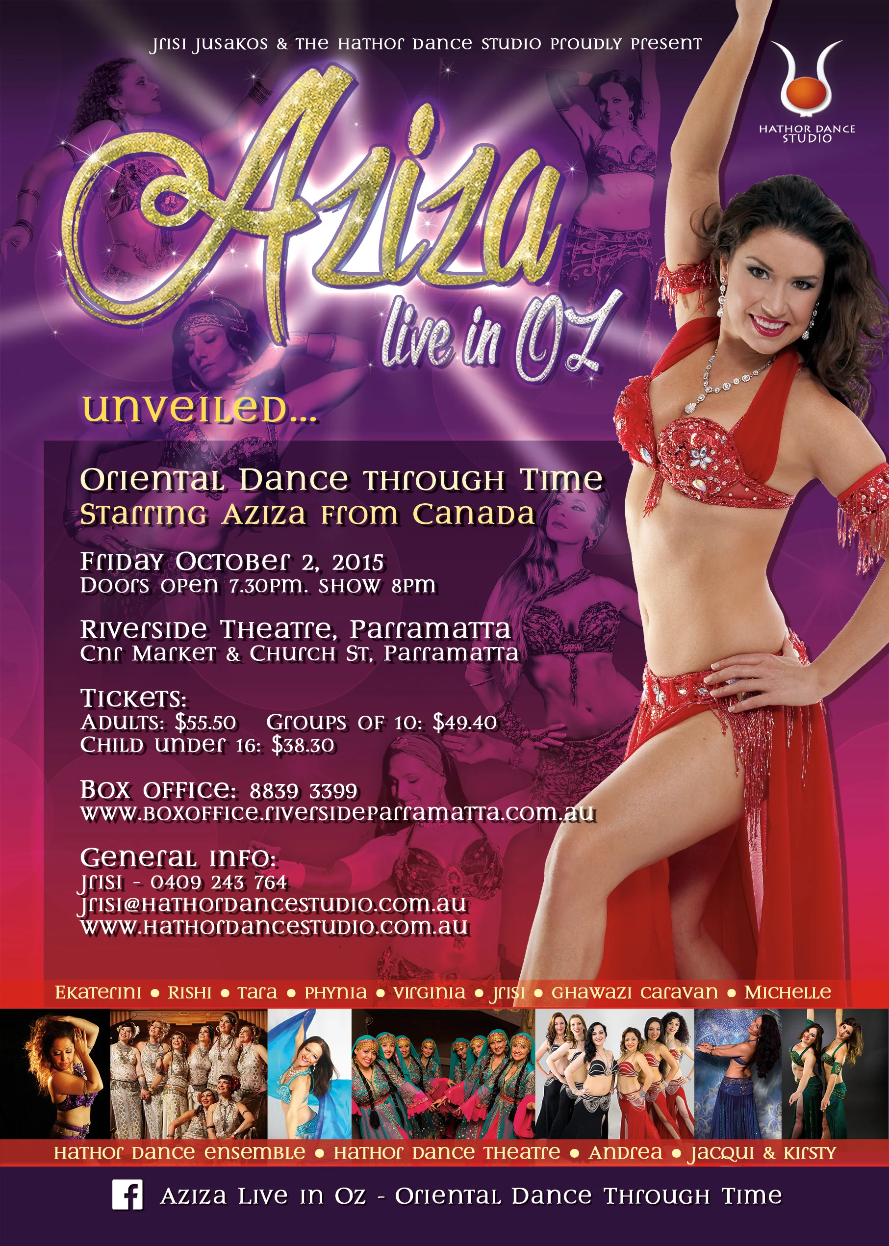 Aziza live in OZ, bellydance show, belly dance Austraila