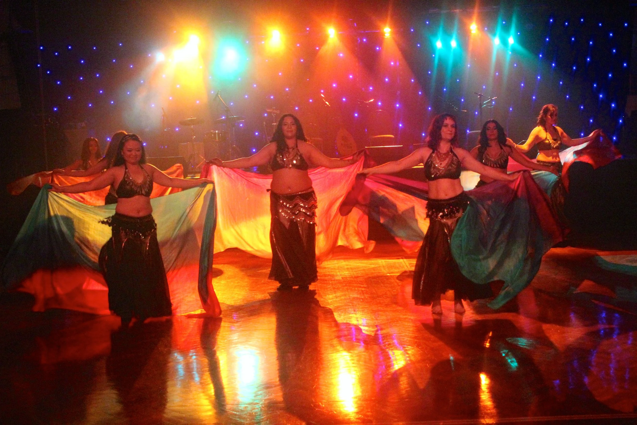  Bellydance Bohemia's intermediate students performing at Leyalina, 2016   