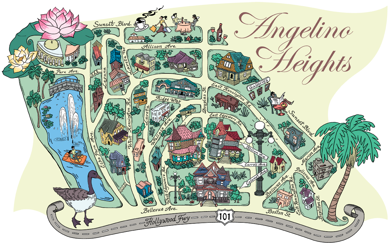 Angelino Heights Map