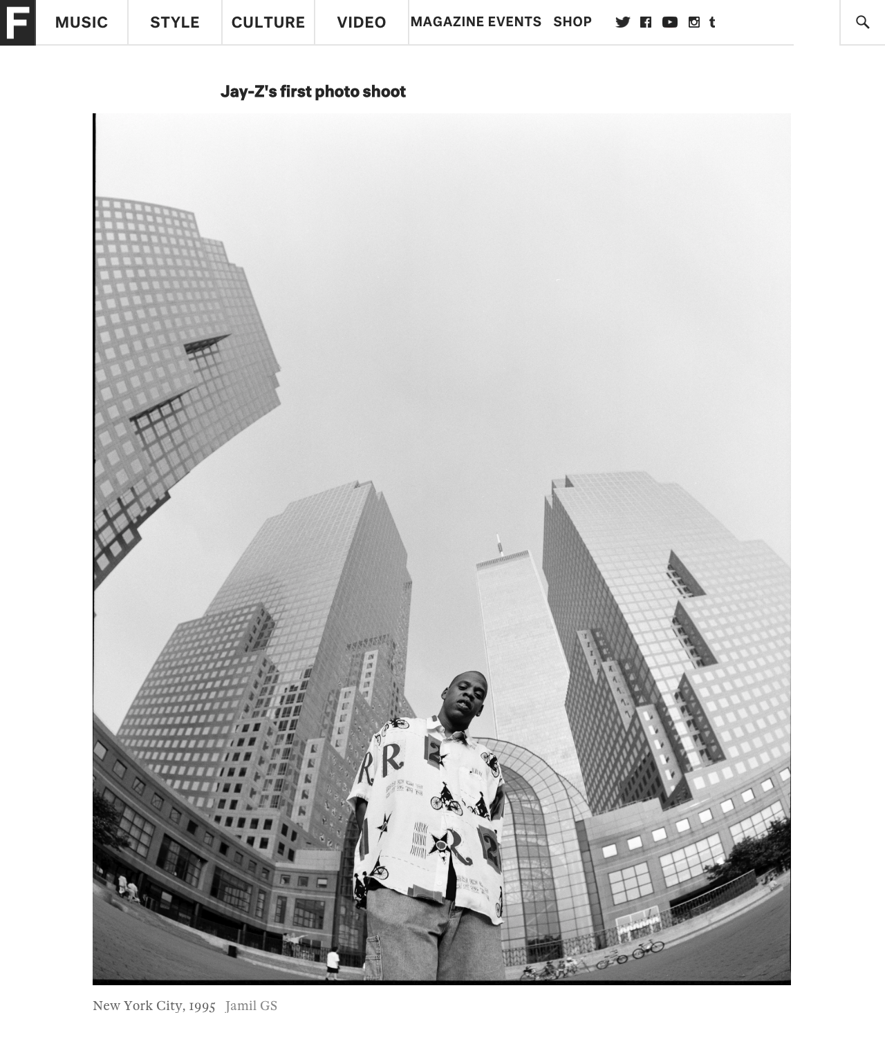For including the story on my first shoot with Jay Z as featured in Contact High - The Book Full story