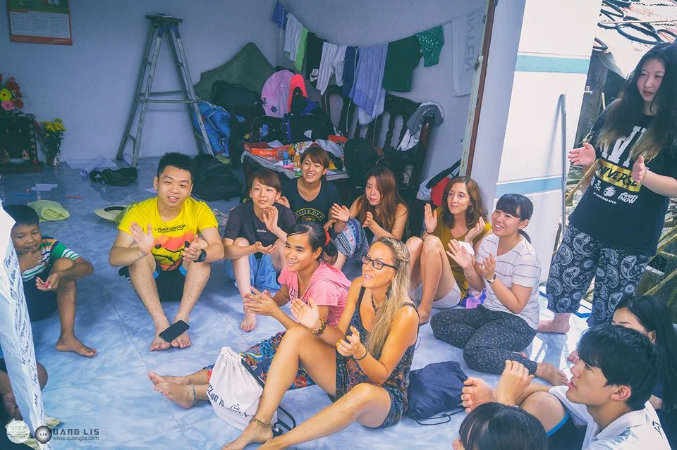  We created our very own camp song and sing along together during free time. 