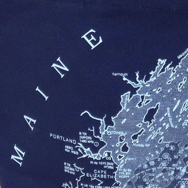 Close up of our new southern Maine insured tote