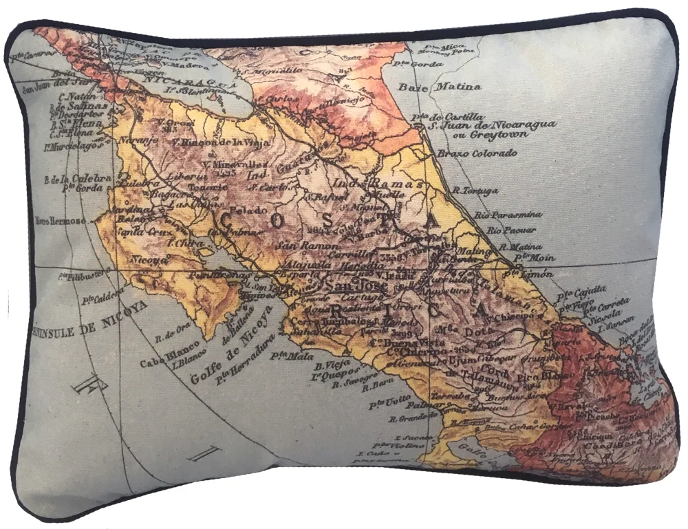 12" x 16" custom chart/map pillow