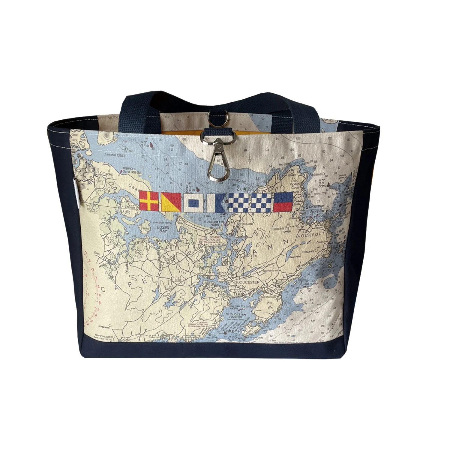 Custom Map Nautical Clip Tote