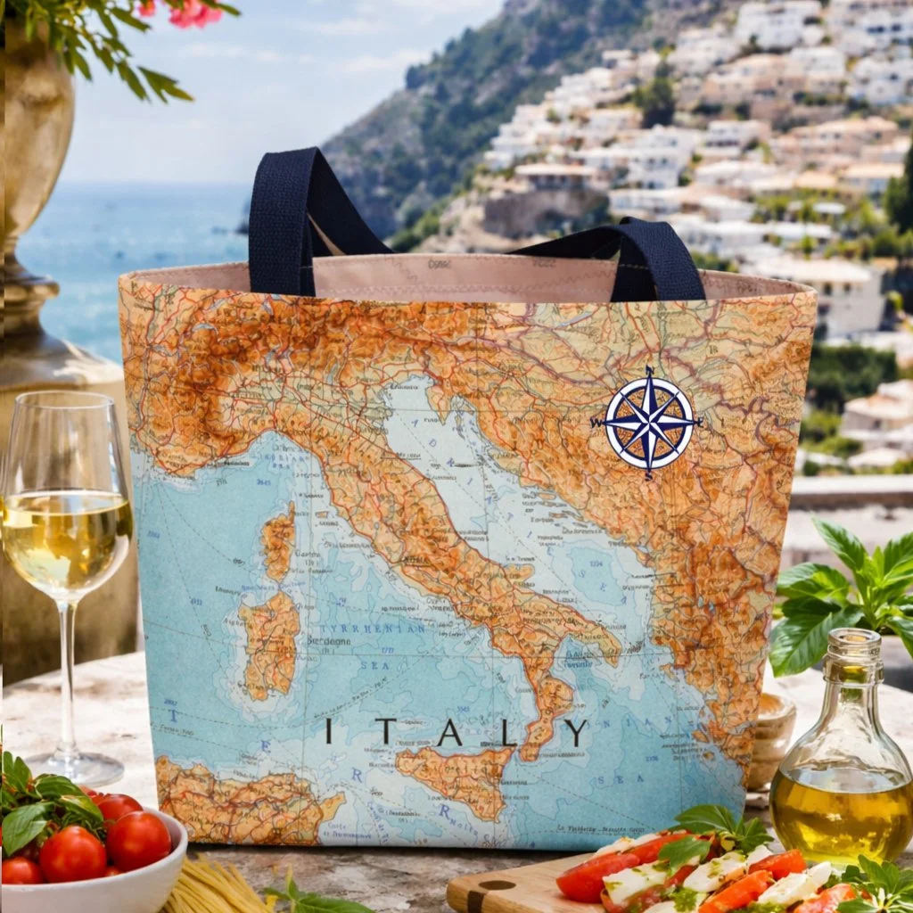 Italy Map Tote -  Rich in history. Light in spirit. Made to wander.