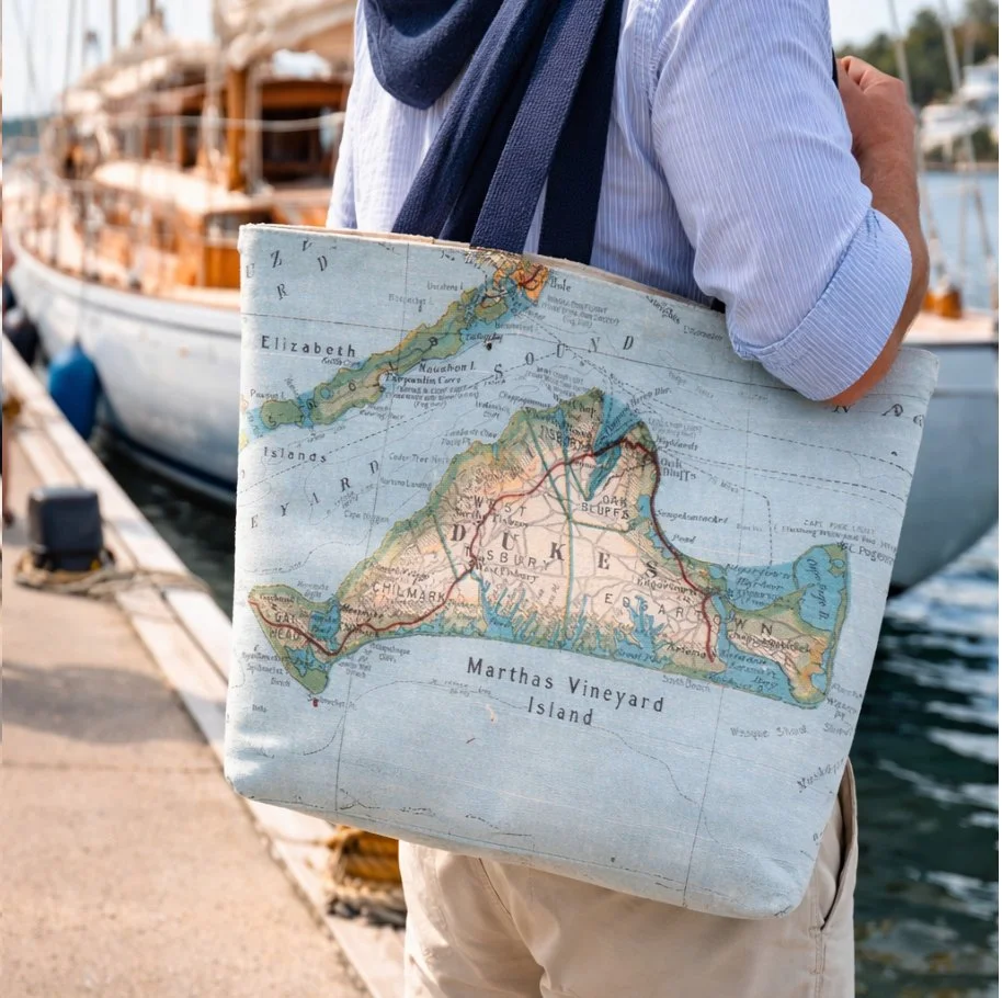 Martha's Vineyard MAP Tote – MV Map Bag