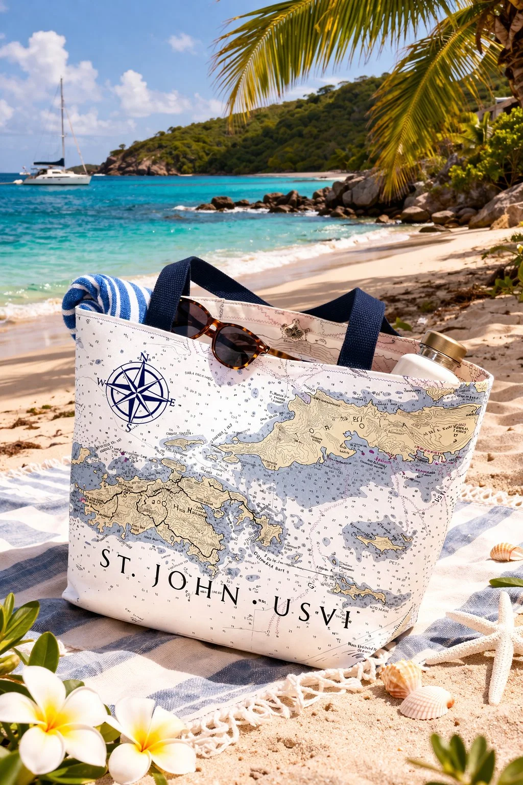 Tropical beach vibes with St. John tote-full.jpg