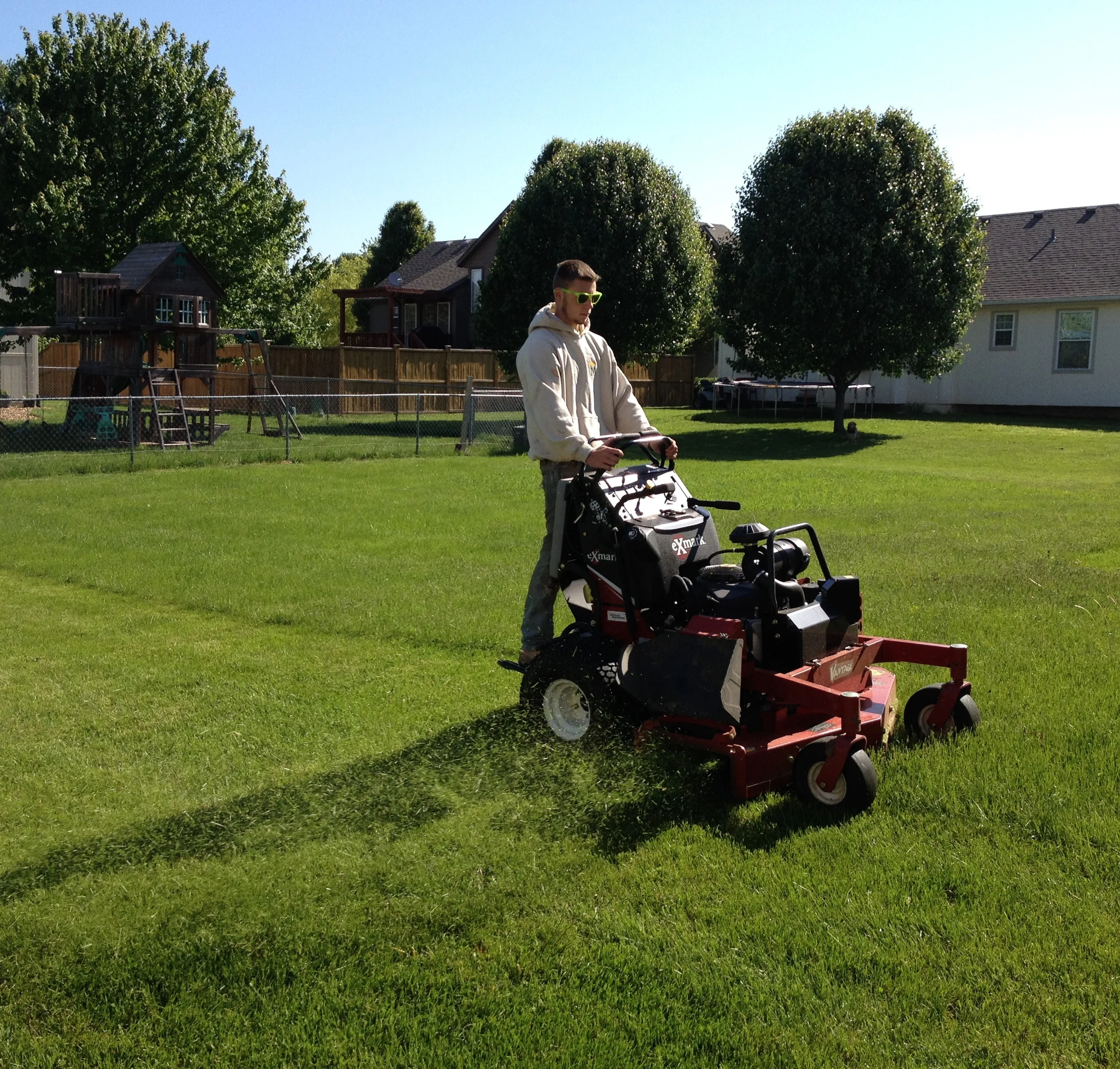  One of our lawn mowing jobs in Raymore, MO. 