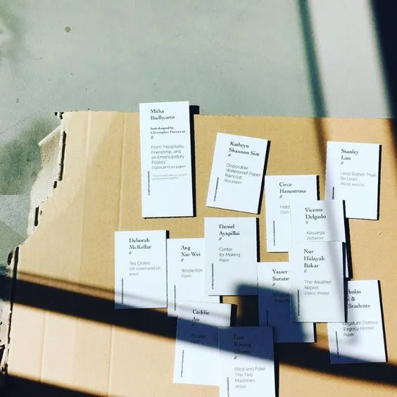 Caption Cards for the Exhibition