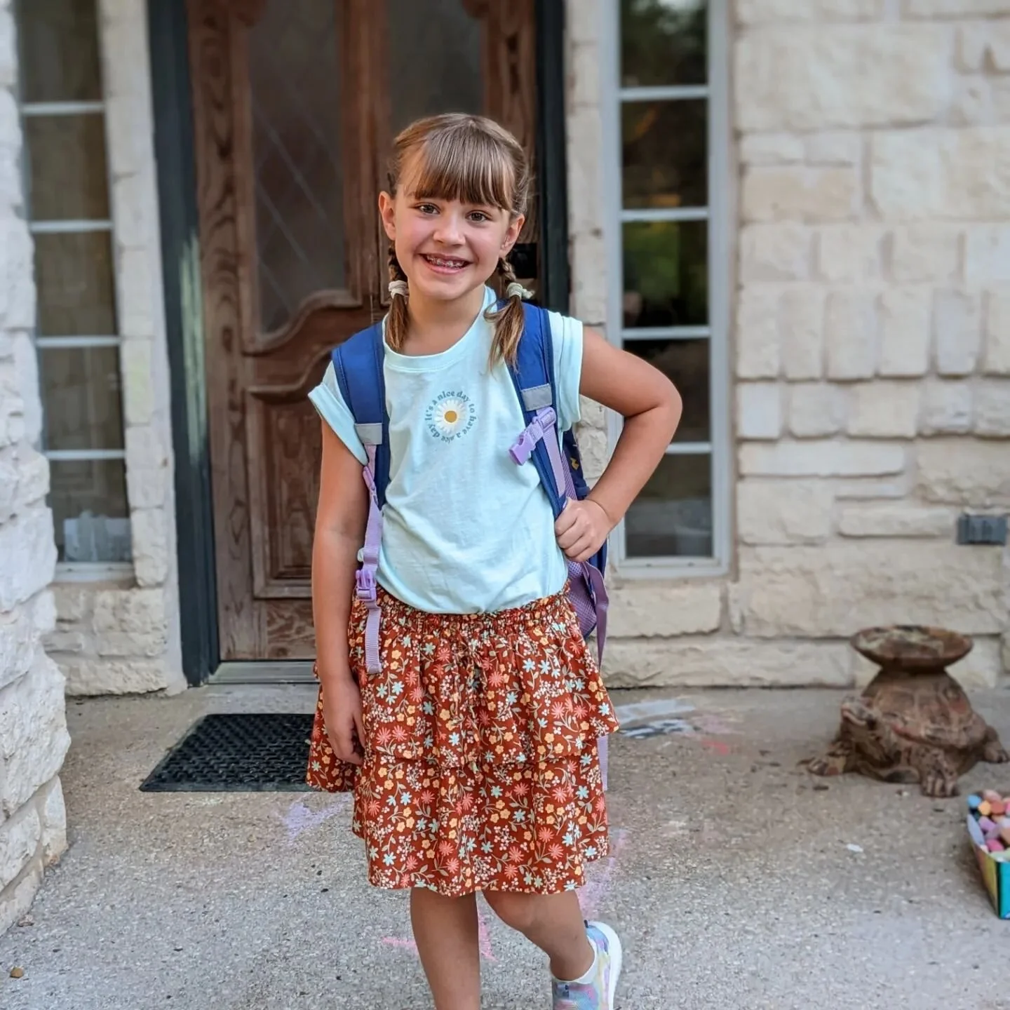 First day of school 2022. Sibyl: 3rd grade, Dash: 1st grade, Ansel: Pre-K.