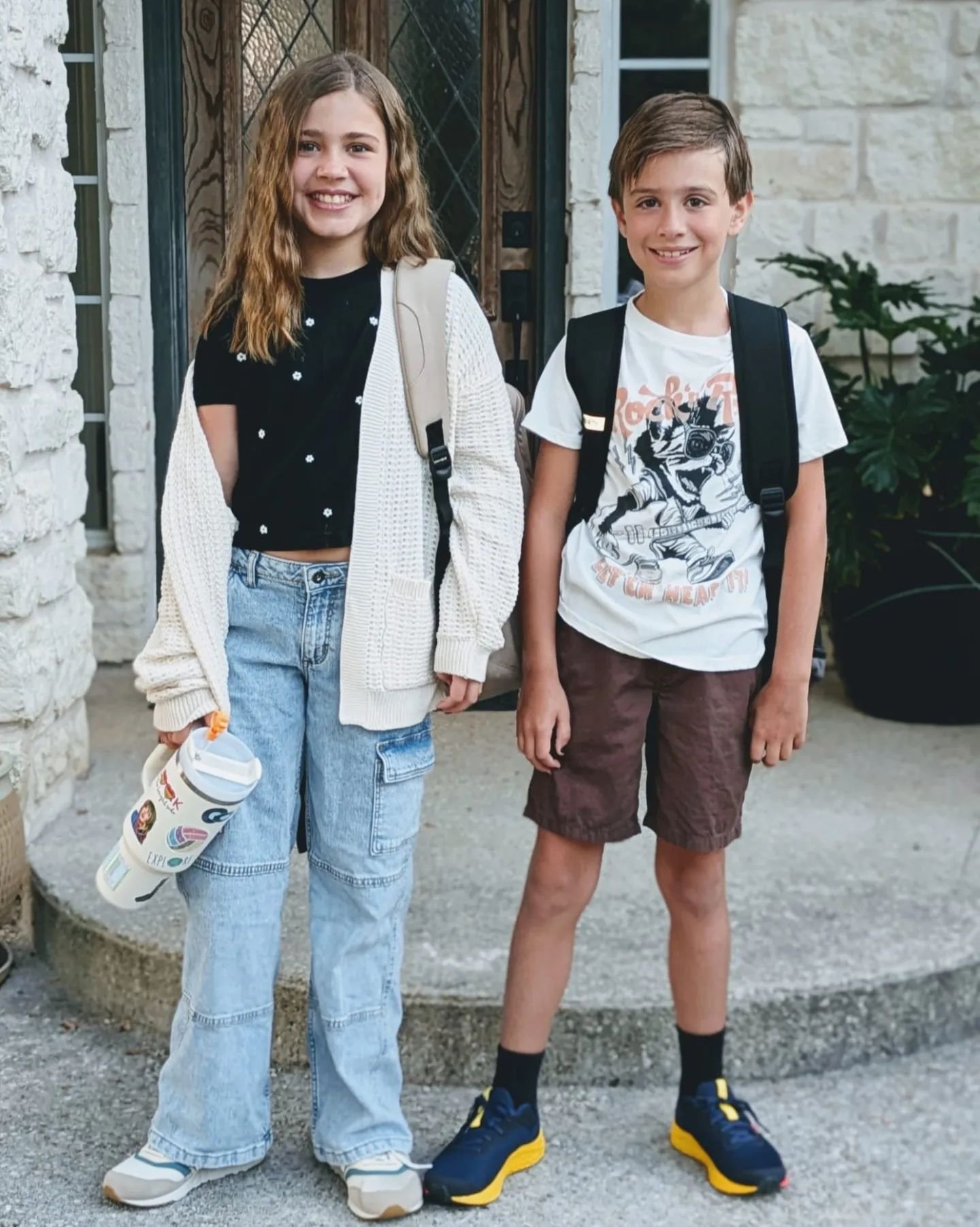 First day of school for these two. #sibylsterling #dashielljames #2024