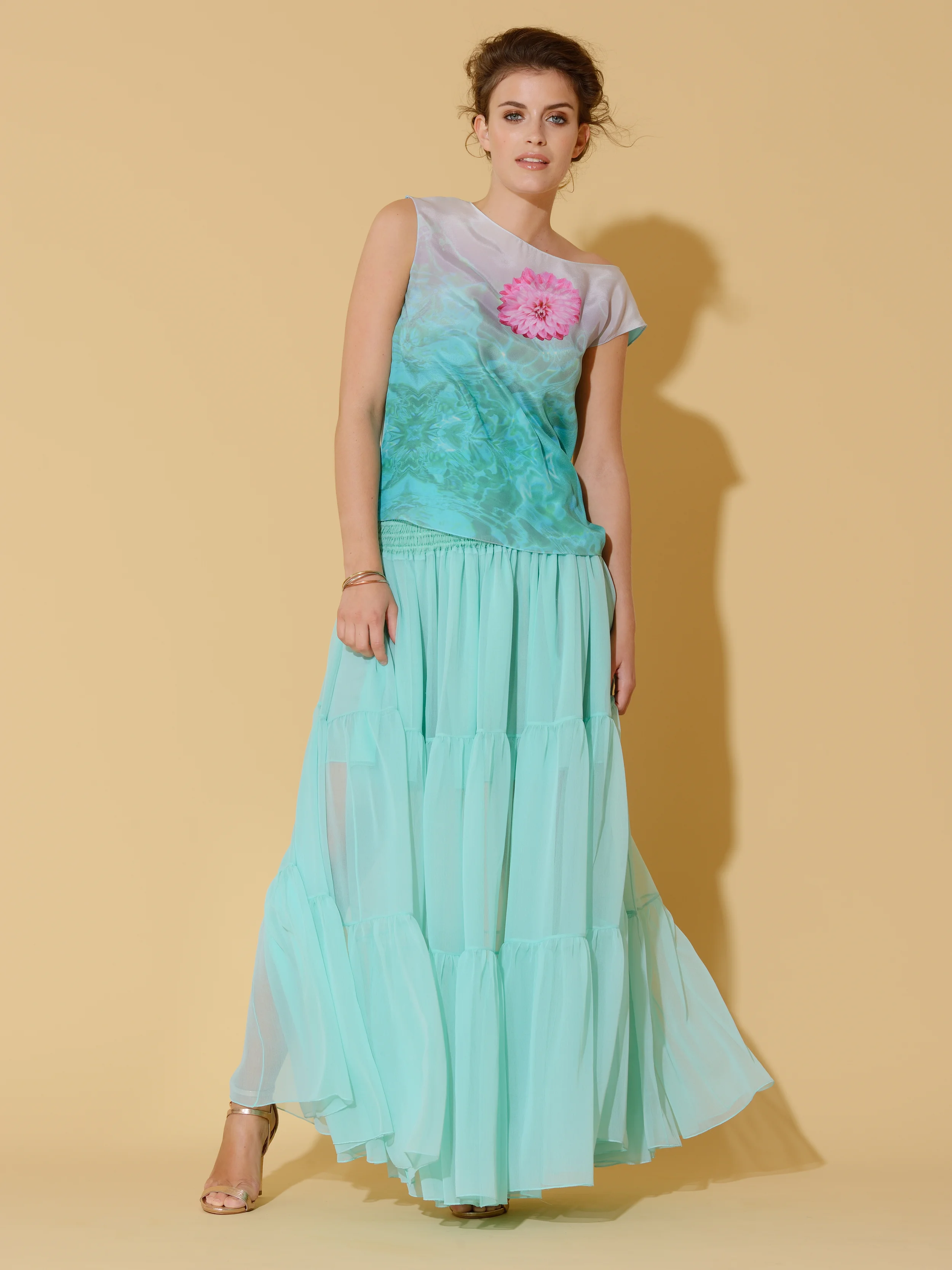 Alcatraz Turquoise (Maxi Skirt)