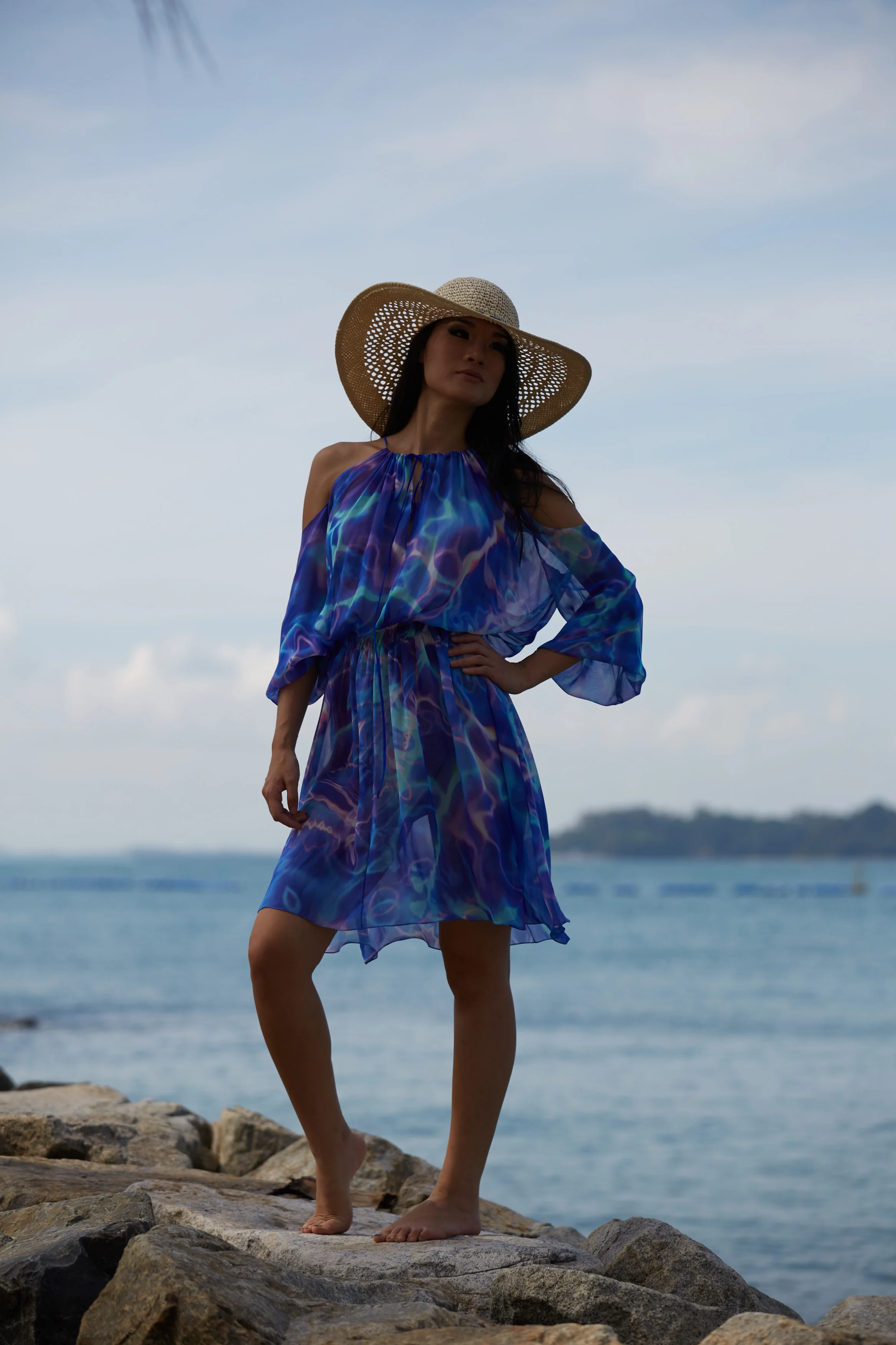 Venice Dress Lighting Print 