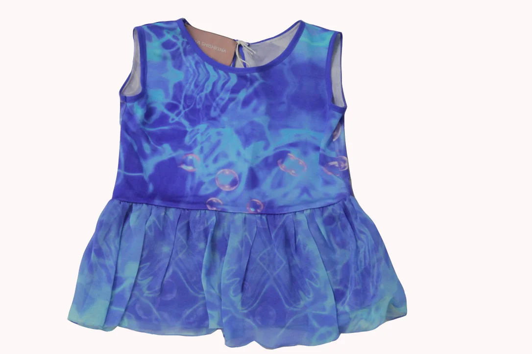Silk light and bubbles dress