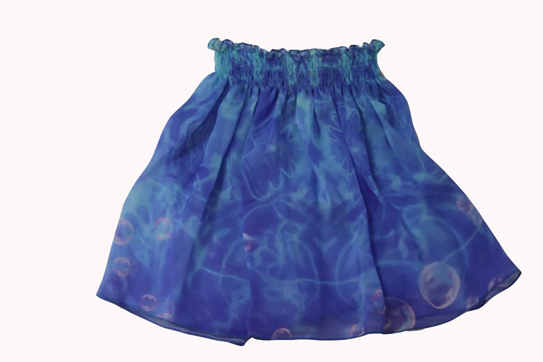 Short skirt bubbles lightning print