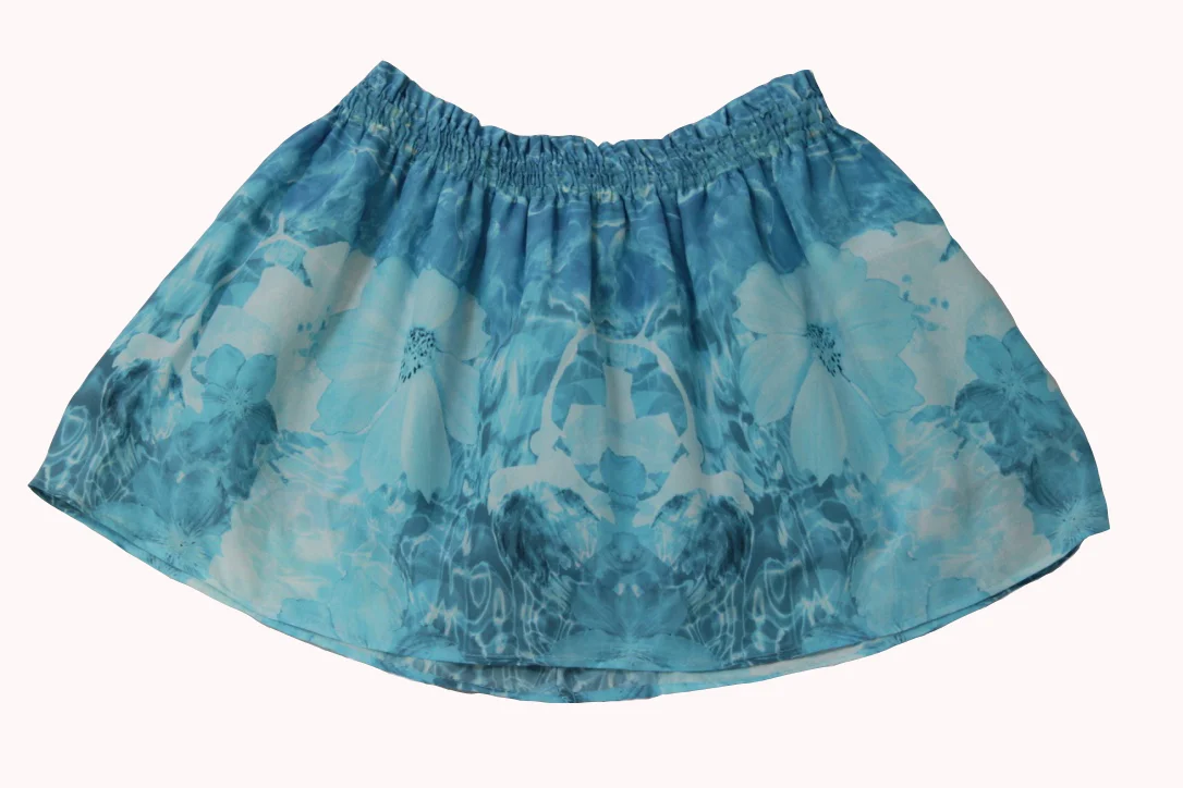 Blue garden print skirt