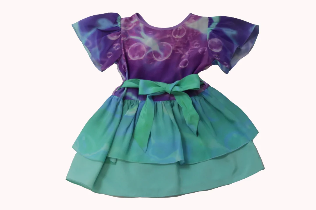 Dress pink lightning print with belt