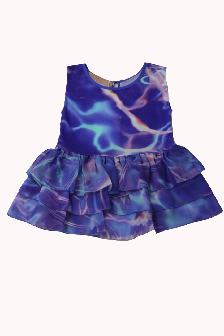 Lightning dress with frills