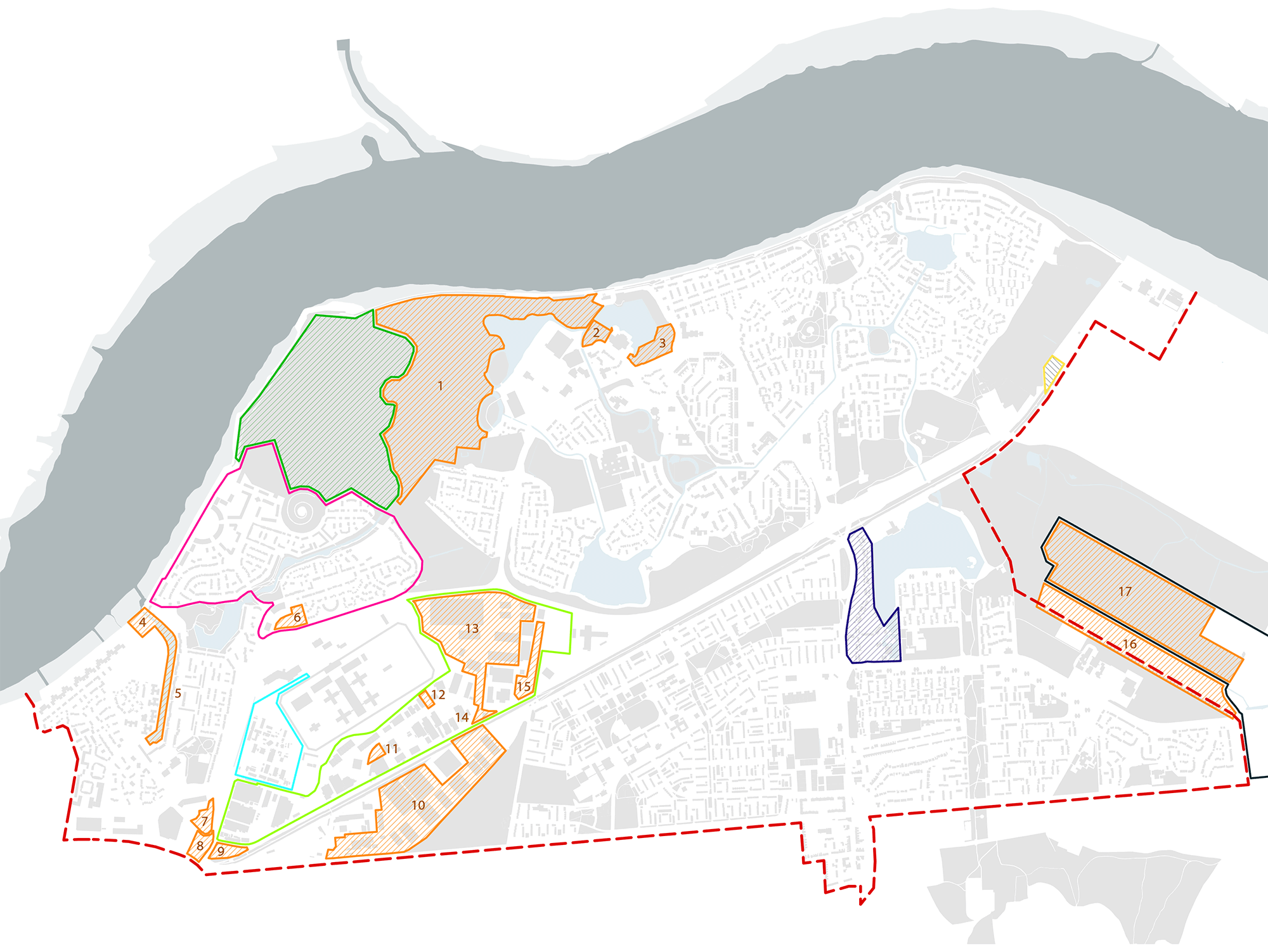   Development sites  