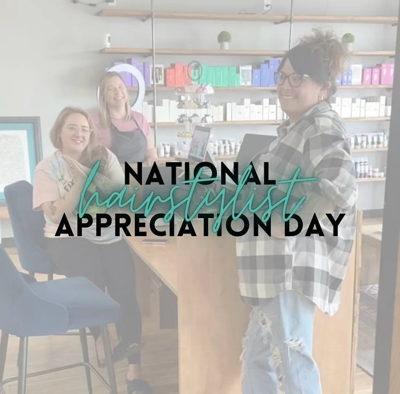 Today is #nationalhairstylistappreciationday ! Here&rsquo;s a few ways you can show your hair stylist some appreciation:
⚡️Tell them! 
⚡️Refer your friends &amp; family 
⚡️Book appointments in advance 
⚡️Tag us in your post-salon selfies
⚡️Buy produc