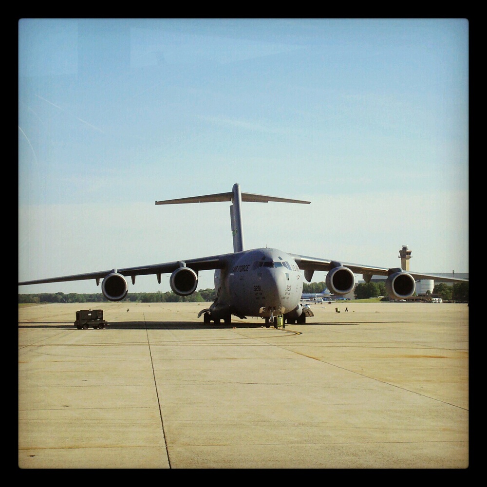  Our C-17 transport back at Andrews Air Force Base, Md., on April 27. 