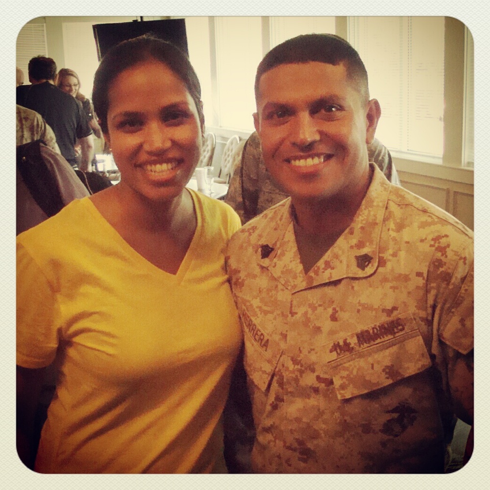  Shocked to learn our drill instructor, Sgt. Jonathan Herrera, smiles! 