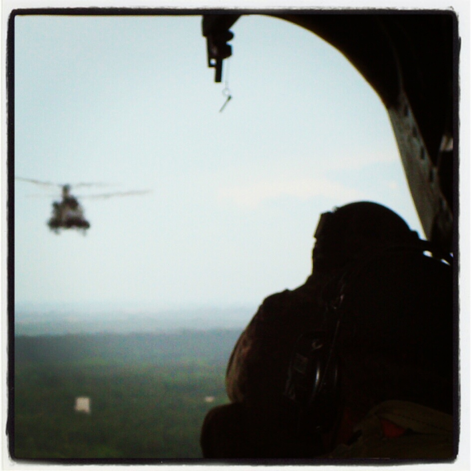  Aboard a Chinook. 