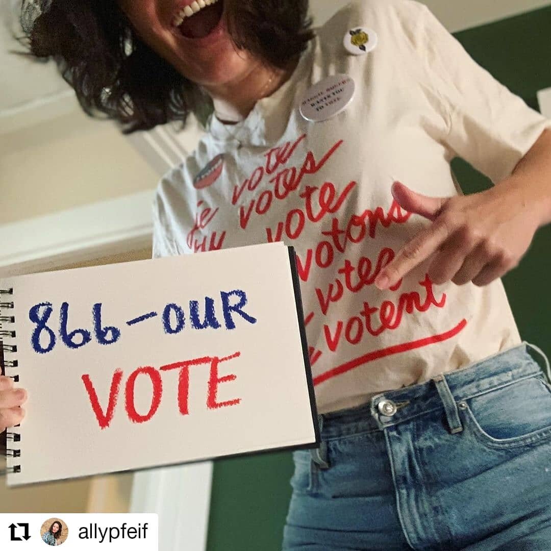 #Repost @allypfeif
&bull; &bull; &bull; &bull; &bull; &bull;
hi there you who is voting today in person👋🏼!

take this election protection hotline number with you: 866-OUR-VOTE

and share with anyone in line that may need support!

this is a nationa