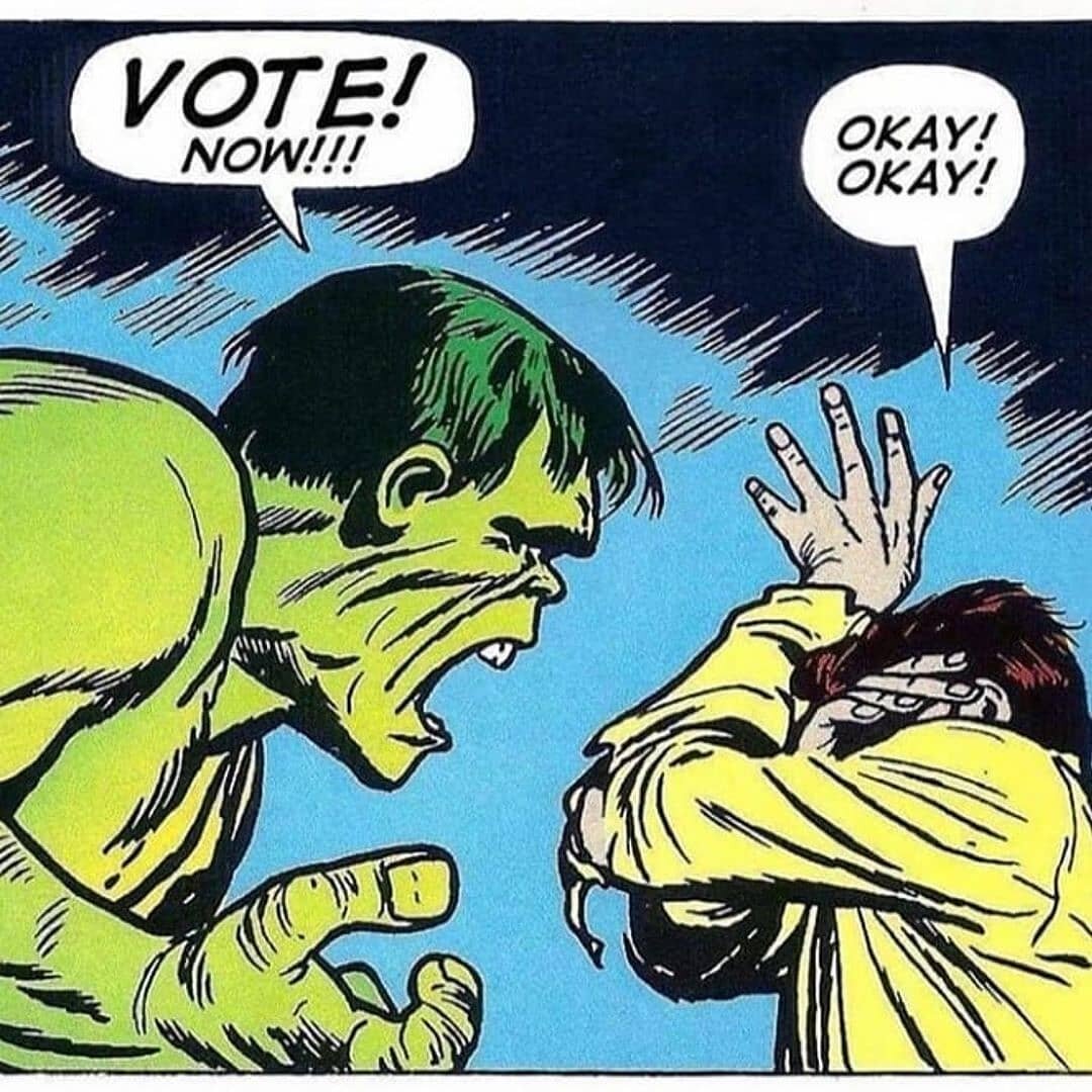 More or less how I feel all the time these days... #hulksmash #votenow 😁🇺🇸

Thank you for sharing, @reggiehudlin!

#Repost @tremayne.miller
・・・
Loud and Clear.