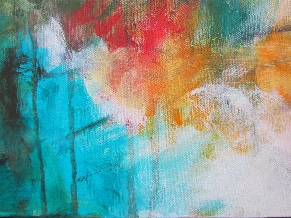 close up detail of the abstract painting "After A Good Rain"..... click the image above to see the full painting
