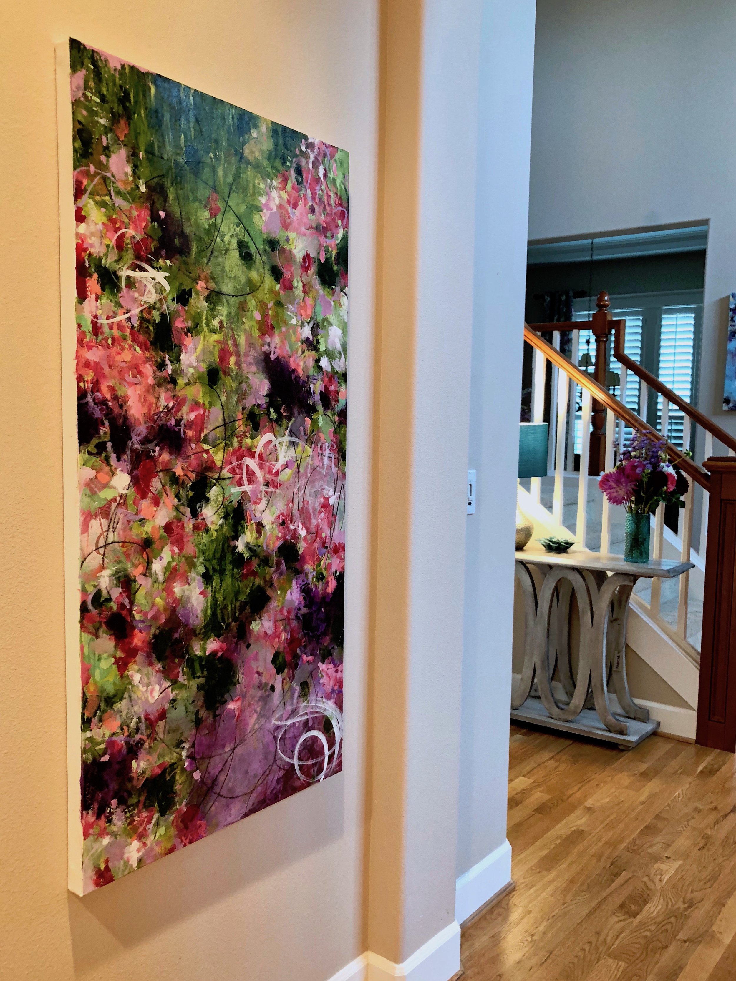 Paulette Insall Portland artist contemporary art painting impressionist monet floral garden flower modern art canvas art gallery