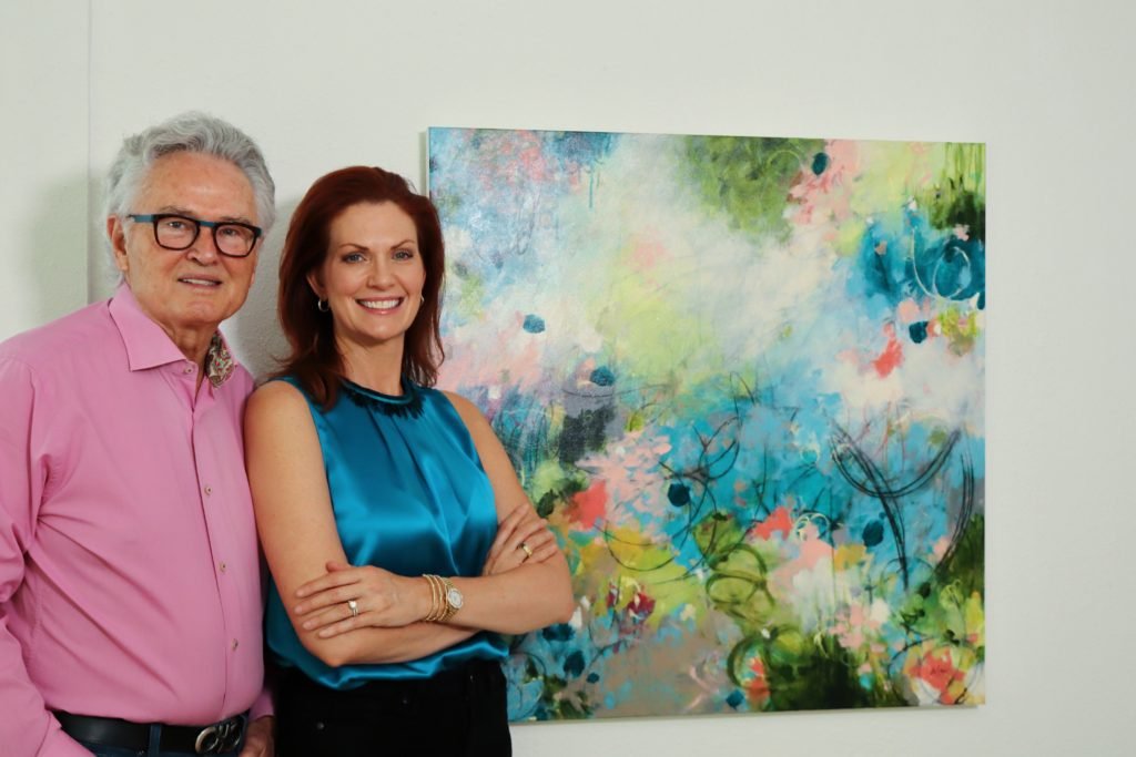 Ron and Beth Hall, representing Paulette's work in Dallas, Texas at their gallery in Uptown Dallas.