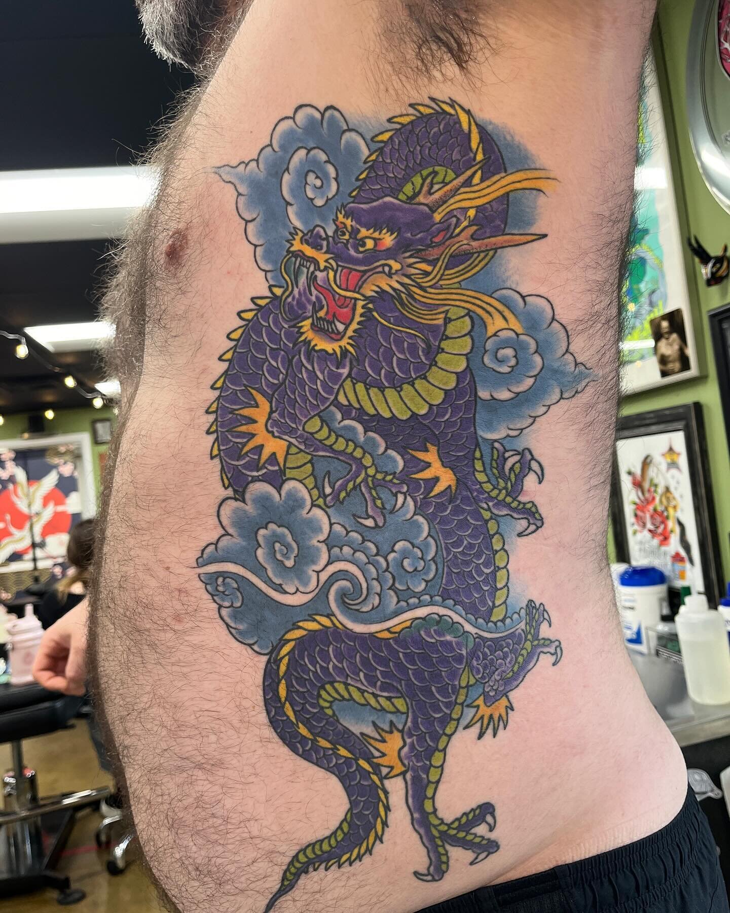 Did you see Brian&rsquo;s Dragon?! Solid!!! Tattoo by James #bethesda #bethesdatattoo #bethesdatattooartist #dmvtattooartist